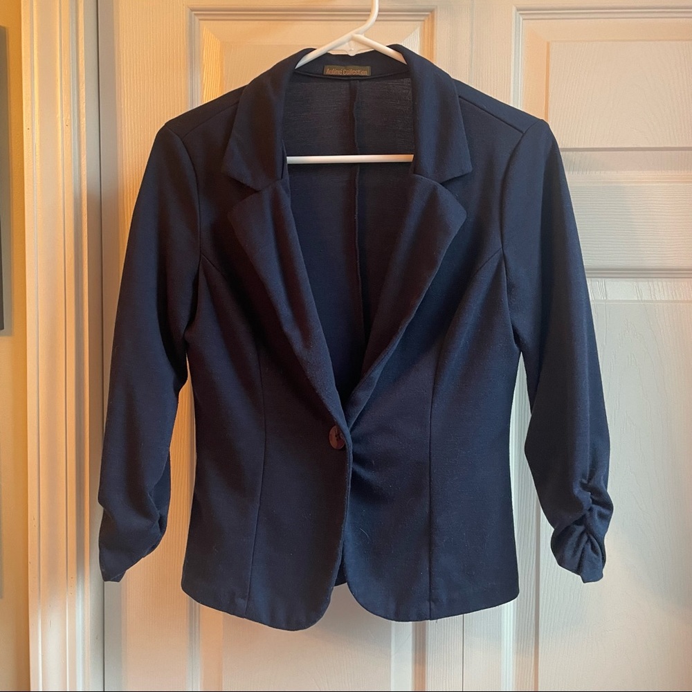 Navy blue blazer Womens size Auline Collection size L